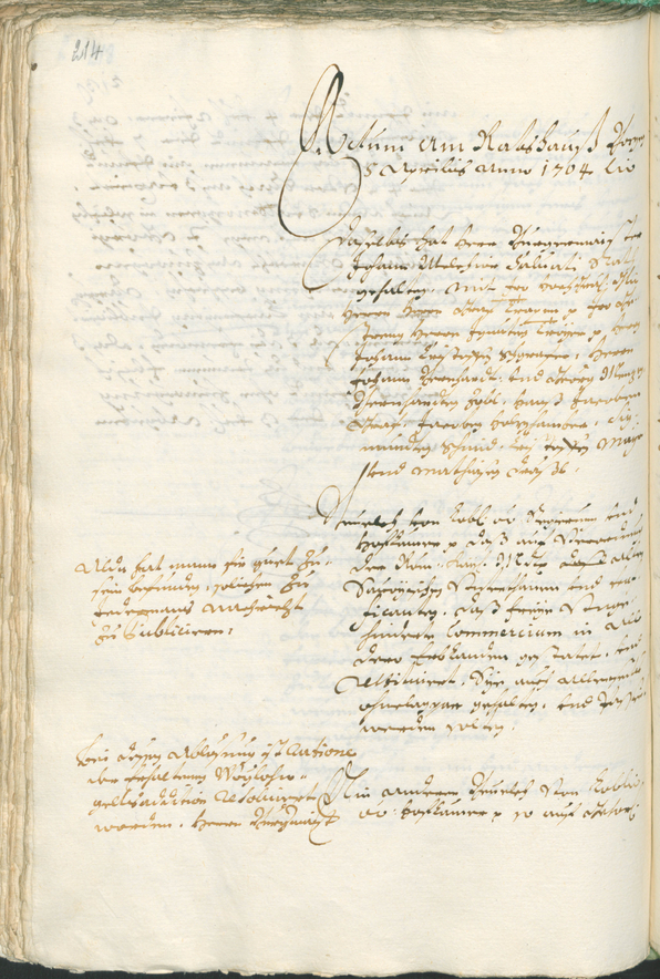 Civic Archives of Bozen-Bolzano - BOhisto Ratsprotokoll 1702/05 