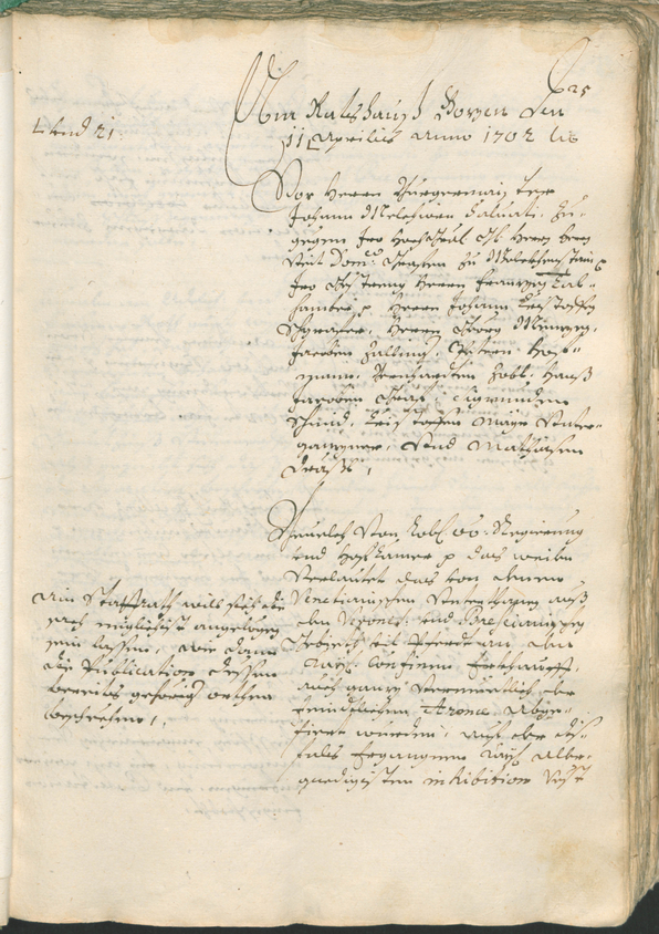 Civic Archives of Bozen-Bolzano - BOhisto Ratsprotokoll 1702/05 