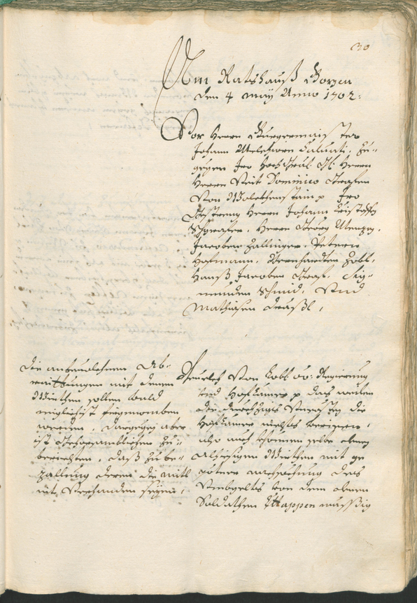 Civic Archives of Bozen-Bolzano - BOhisto Ratsprotokoll 1702/05 