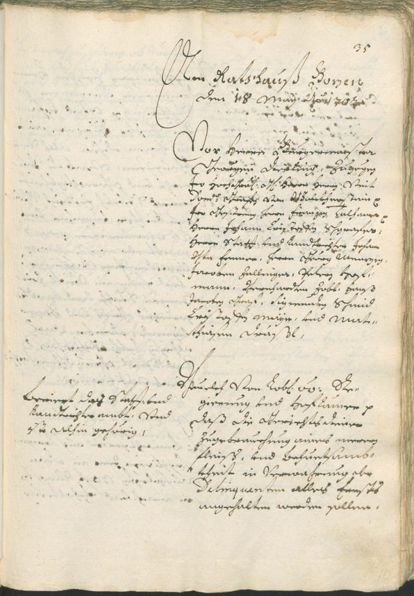 Civic Archives of Bozen-Bolzano - BOhisto Ratsprotokoll 1702/05 