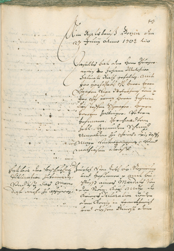 Civic Archives of Bozen-Bolzano - BOhisto Ratsprotokoll 1702/05 