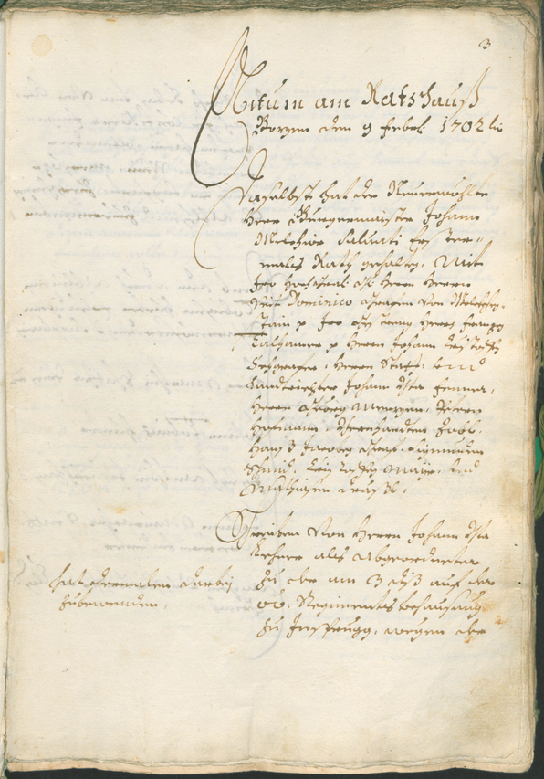 Civic Archives of Bozen-Bolzano - BOhisto Ratsprotokoll 1702/05 