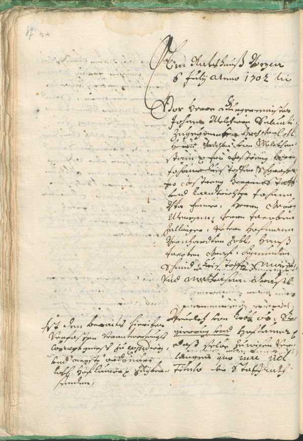 Civic Archives of Bozen-Bolzano - BOhisto Ratsprotokoll 1702/05 