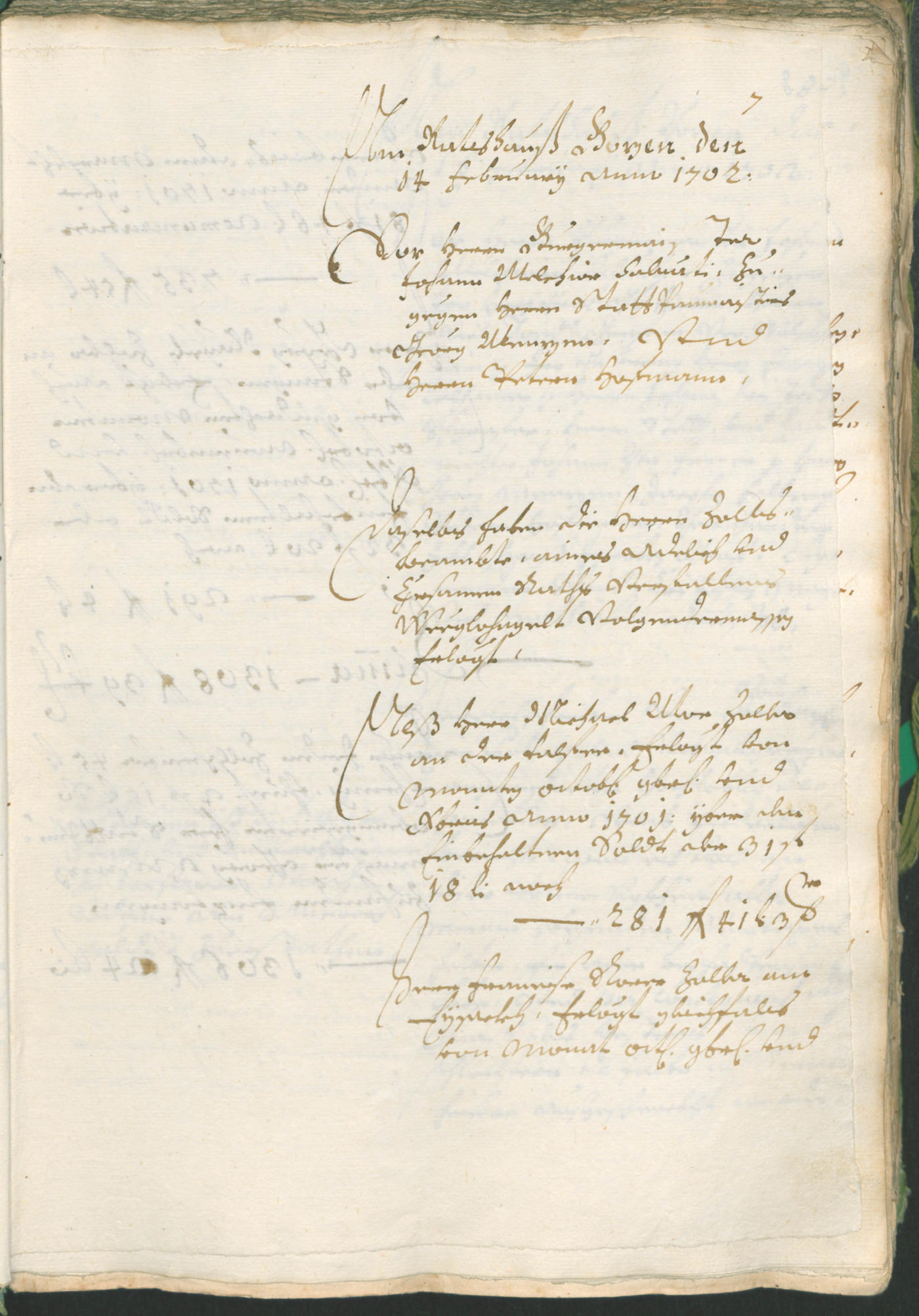 Civic Archives of Bozen-Bolzano - BOhisto Ratsprotokoll 1702/05 