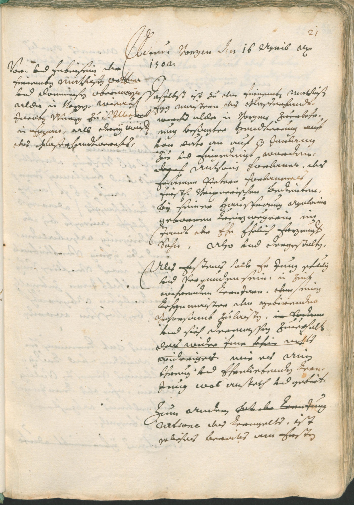 Stadtarchiv Bozen - BOhisto Ratsprotokoll 1702/05 
