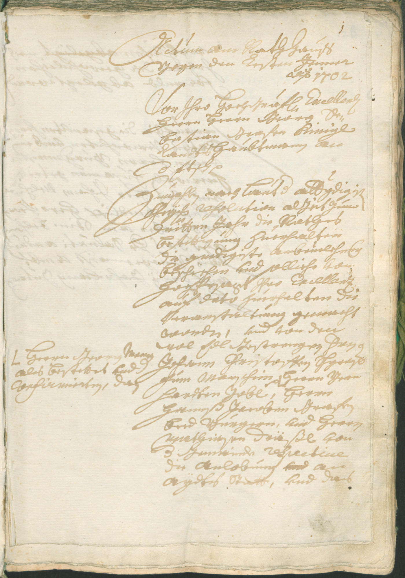 Civic Archives of Bozen-Bolzano - BOhisto Ratsprotokoll 1702/05 