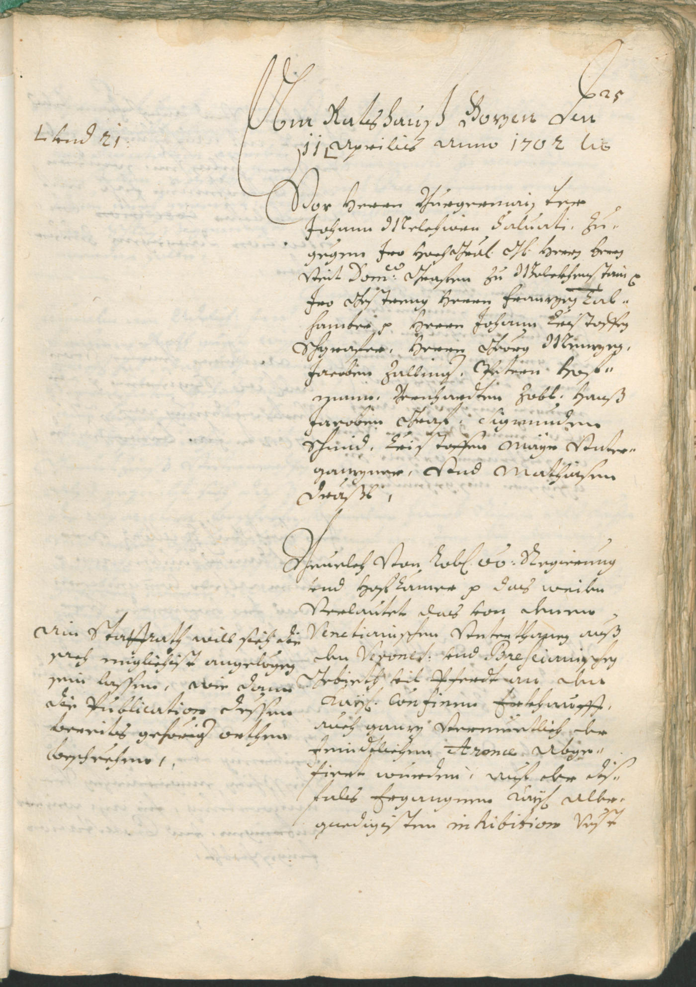 Civic Archives of Bozen-Bolzano - BOhisto Ratsprotokoll 1702/05 