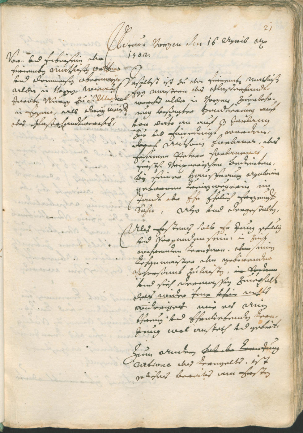 Stadtarchiv Bozen - BOhisto Ratsprotokoll 1702/05 