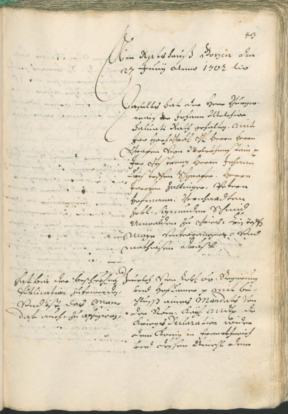 Civic Archives of Bozen-Bolzano - BOhisto Ratsprotokoll 1702/05 