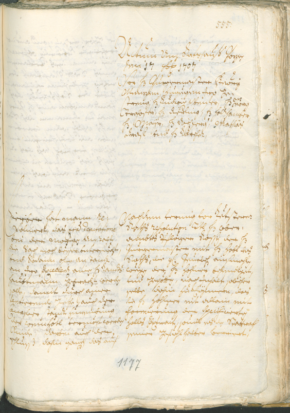 Civic Archives of Bozen-Bolzano - BOhisto Ratsprotokoll 1705/08 