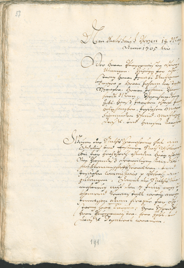 Archivio Storico della Città di Bolzano - BOhisto protocollo consiliare 1705/08 