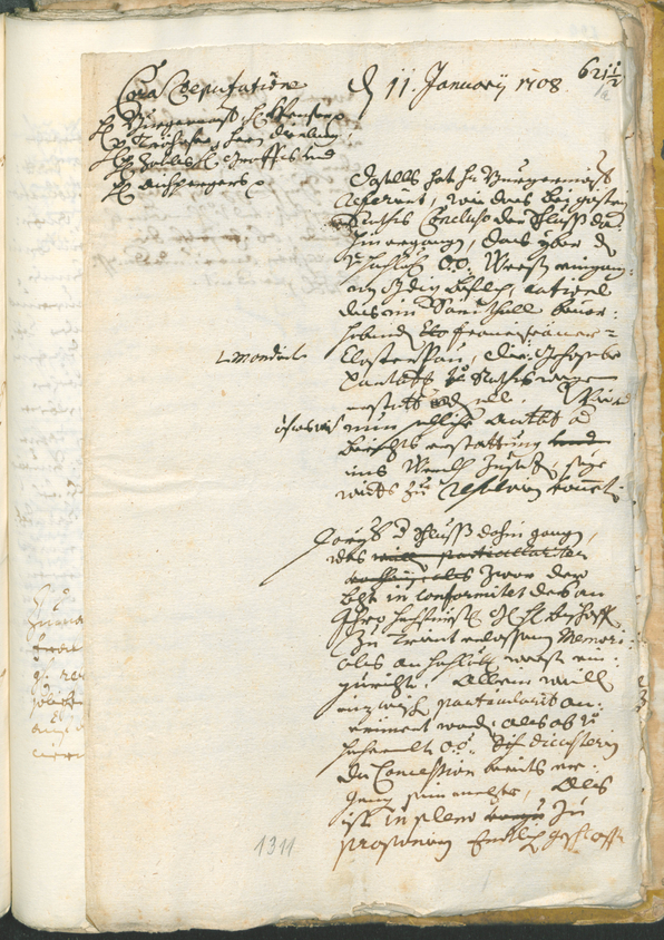 Archivio Storico della Città di Bolzano - BOhisto protocollo consiliare 1705/08 