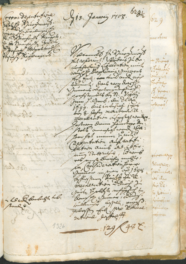 Stadtarchiv Bozen - BOhisto Ratsprotokoll 1705/08 