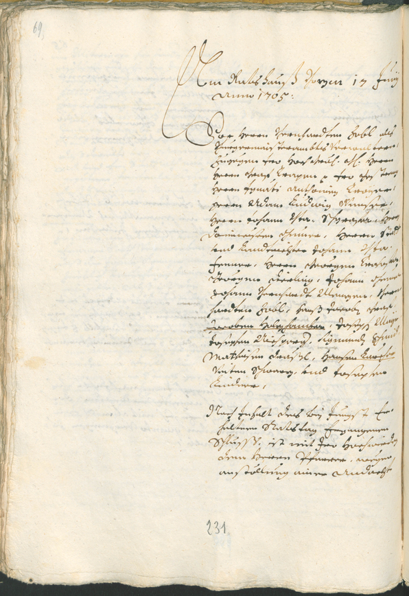 Civic Archives of Bozen-Bolzano - BOhisto Ratsprotokoll 1705/08 