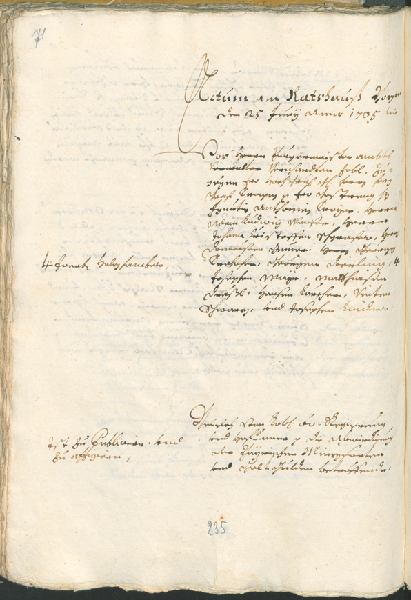 Civic Archives of Bozen-Bolzano - BOhisto Ratsprotokoll 1705/08 