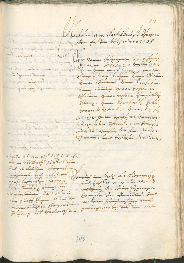 Civic Archives of Bozen-Bolzano - BOhisto Ratsprotokoll 1705/08 