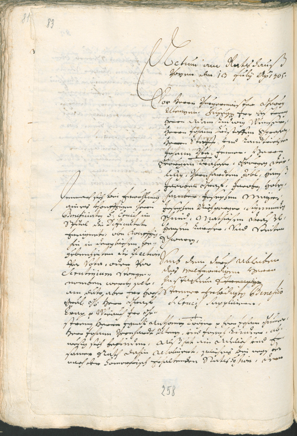 Archivio Storico della Città di Bolzano - BOhisto protocollo consiliare 1705/08 