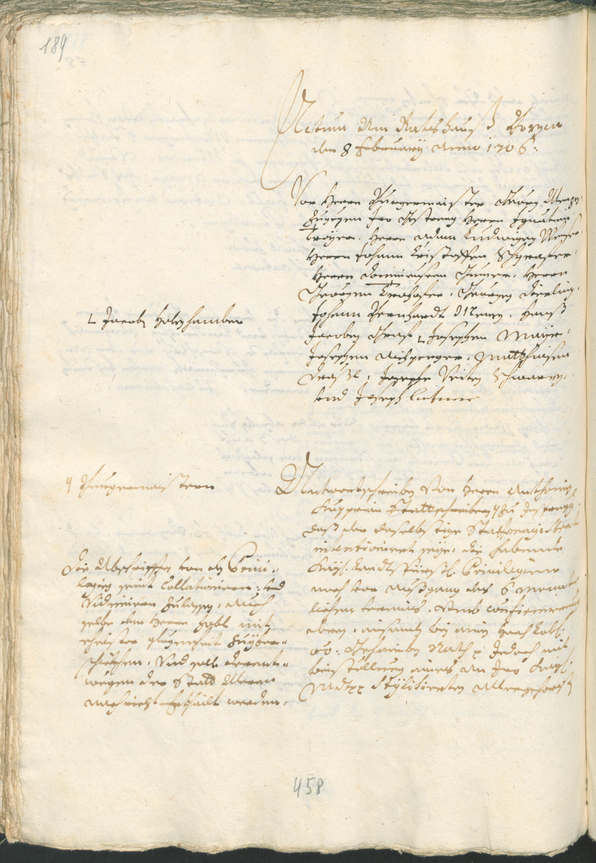 Archivio Storico della Città di Bolzano - BOhisto protocollo consiliare 1705/08 