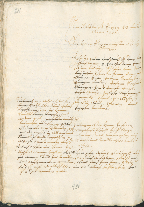 Civic Archives of Bozen-Bolzano - BOhisto Ratsprotokoll 1705/08 