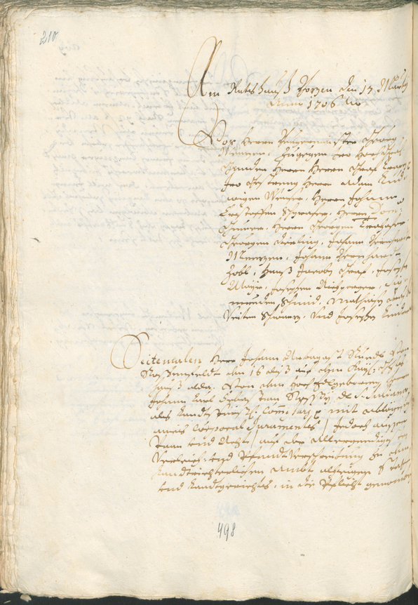 Archivio Storico della Città di Bolzano - BOhisto protocollo consiliare 1705/08 