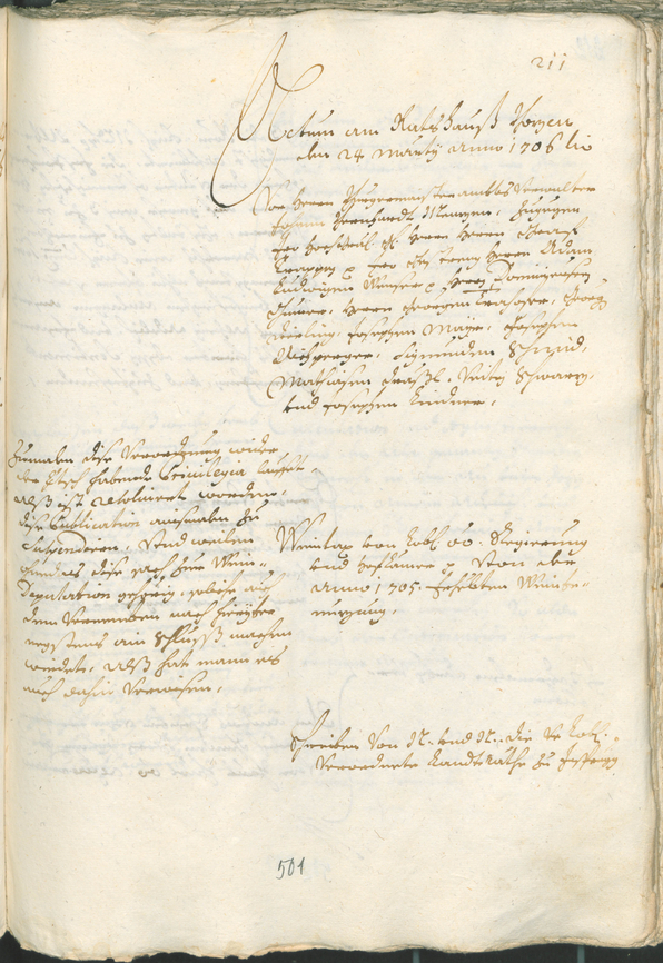 Civic Archives of Bozen-Bolzano - BOhisto Ratsprotokoll 1705/08 