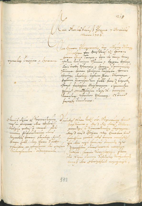 Civic Archives of Bozen-Bolzano - BOhisto Ratsprotokoll 1705/08 