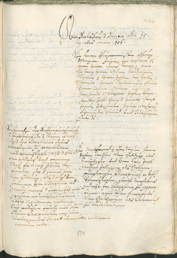 Civic Archives of Bozen-Bolzano - BOhisto Ratsprotokoll 1705/08 