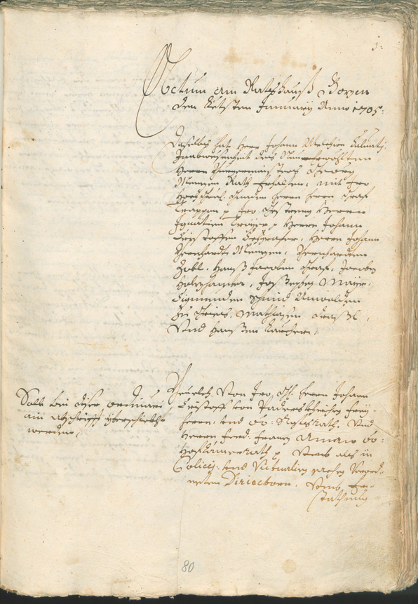 Civic Archives of Bozen-Bolzano - BOhisto Ratsprotokoll 1705/08 