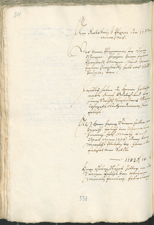 Archivio Storico della Città di Bolzano - BOhisto protocollo consiliare 1705/08 