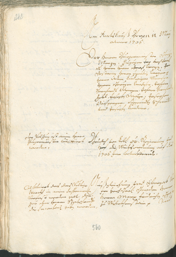 Archivio Storico della Città di Bolzano - BOhisto protocollo consiliare 1705/08 