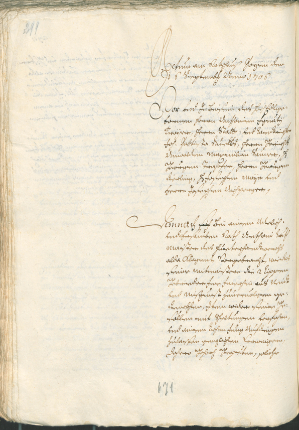 Civic Archives of Bozen-Bolzano - BOhisto Ratsprotokoll 1705/08 