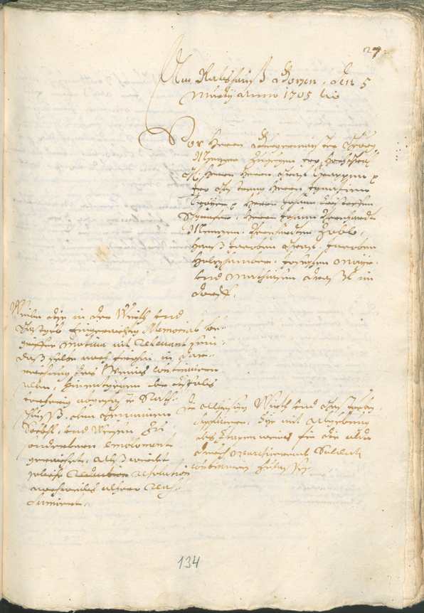 Civic Archives of Bozen-Bolzano - BOhisto Ratsprotokoll 1705/08 