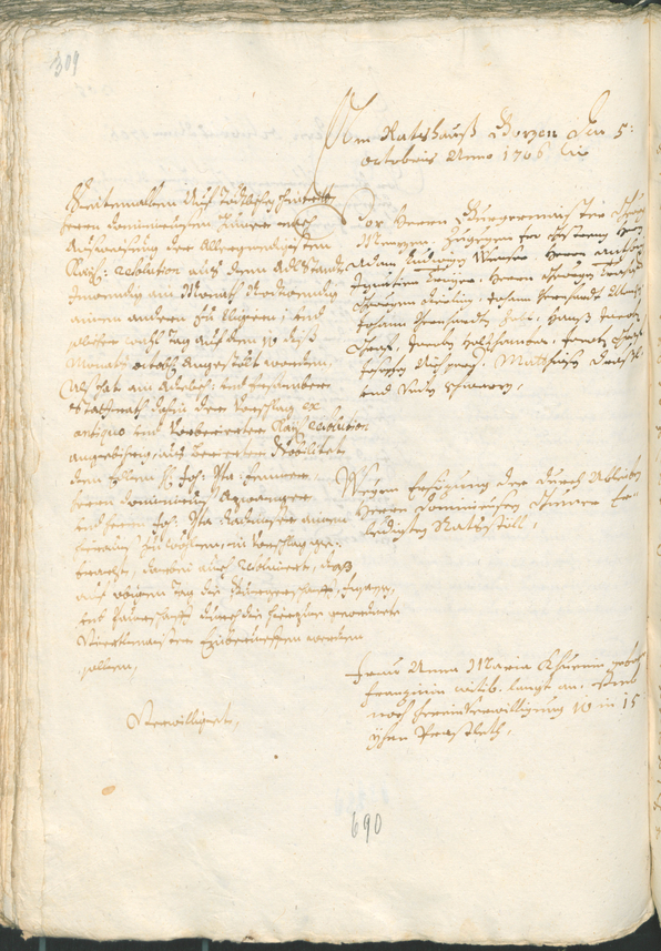 Archivio Storico della Città di Bolzano - BOhisto protocollo consiliare 1705/08 