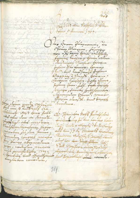 Civic Archives of Bozen-Bolzano - BOhisto Ratsprotokoll 1705/08 