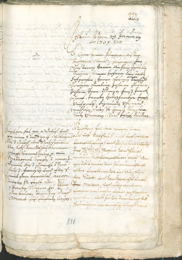 Stadtarchiv Bozen - BOhisto Ratsprotokoll 1705/08 