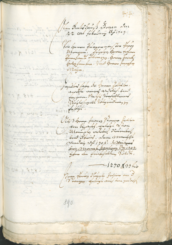 Stadtarchiv Bozen - BOhisto Ratsprotokoll 1705/08 