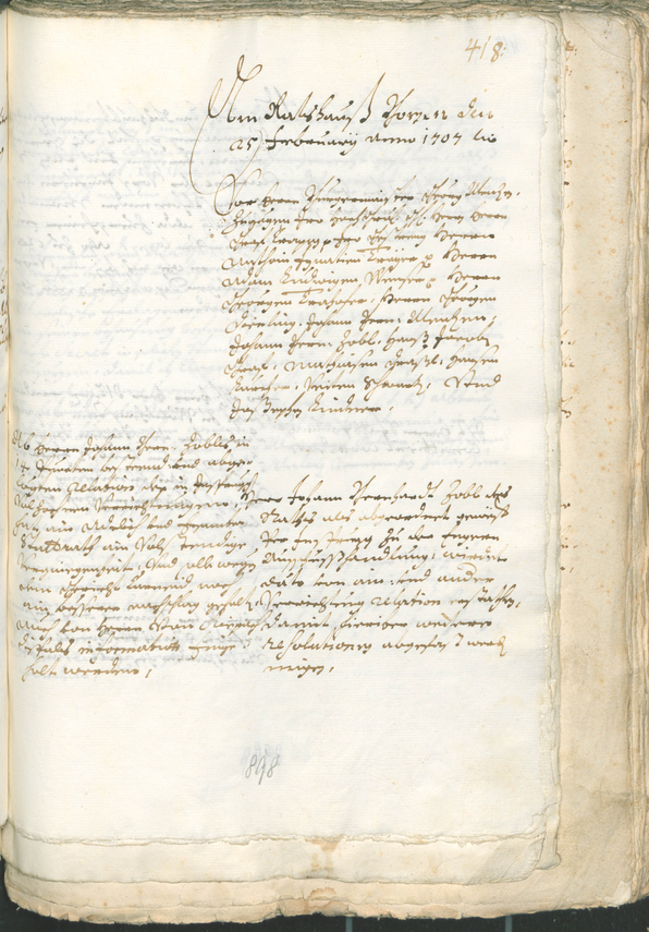 Civic Archives of Bozen-Bolzano - BOhisto Ratsprotokoll 1705/08 