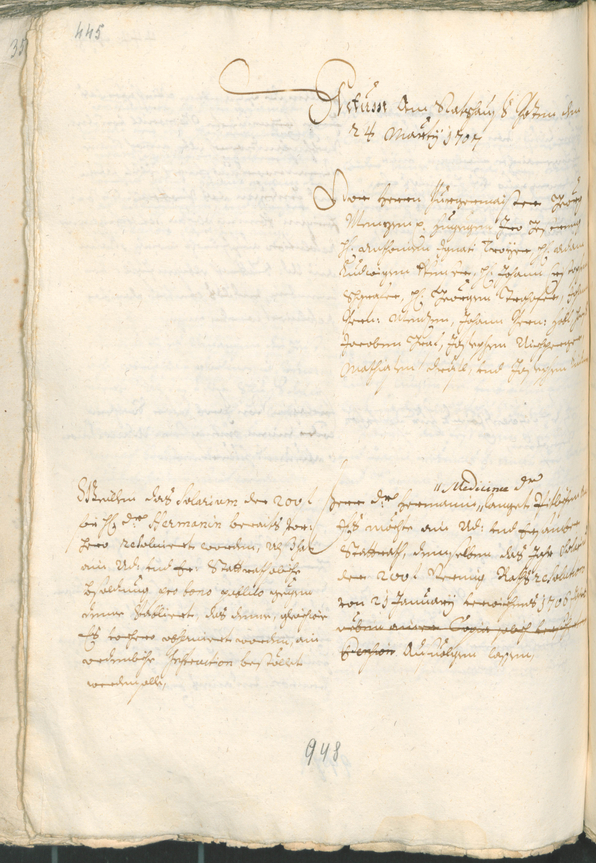 Archivio Storico della Città di Bolzano - BOhisto protocollo consiliare 1705/08 