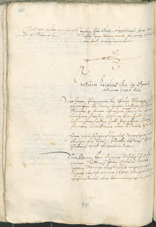 Stadtarchiv Bozen - BOhisto Ratsprotokoll 1705/08 