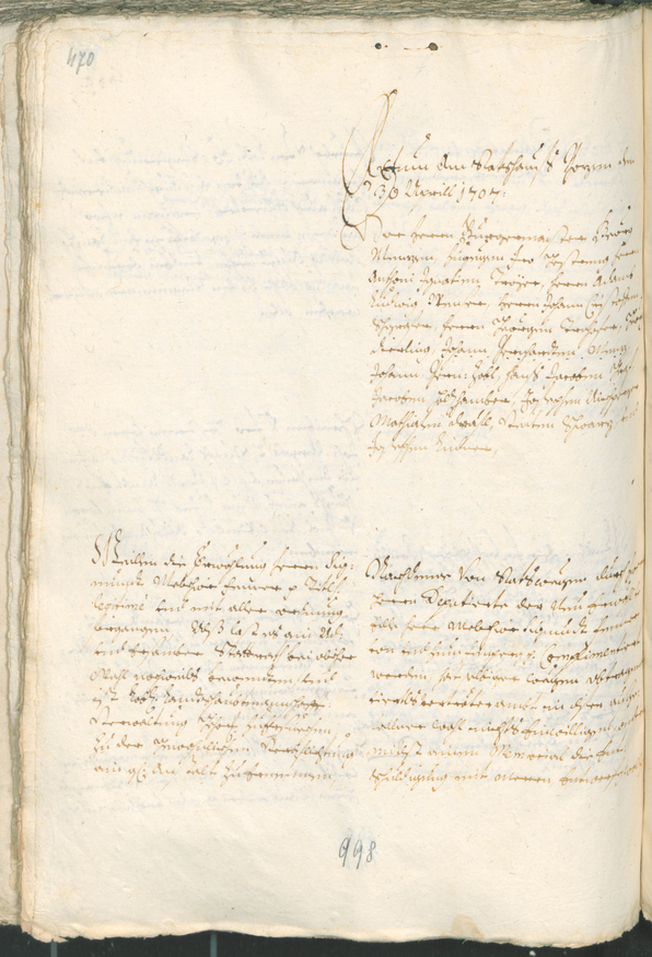 Archivio Storico della Città di Bolzano - BOhisto protocollo consiliare 1705/08 