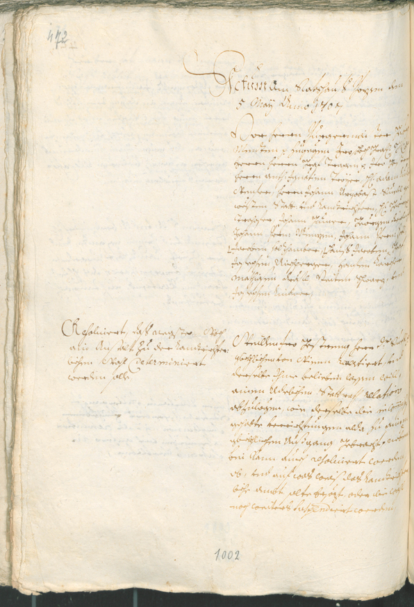 Archivio Storico della Città di Bolzano - BOhisto protocollo consiliare 1705/08 