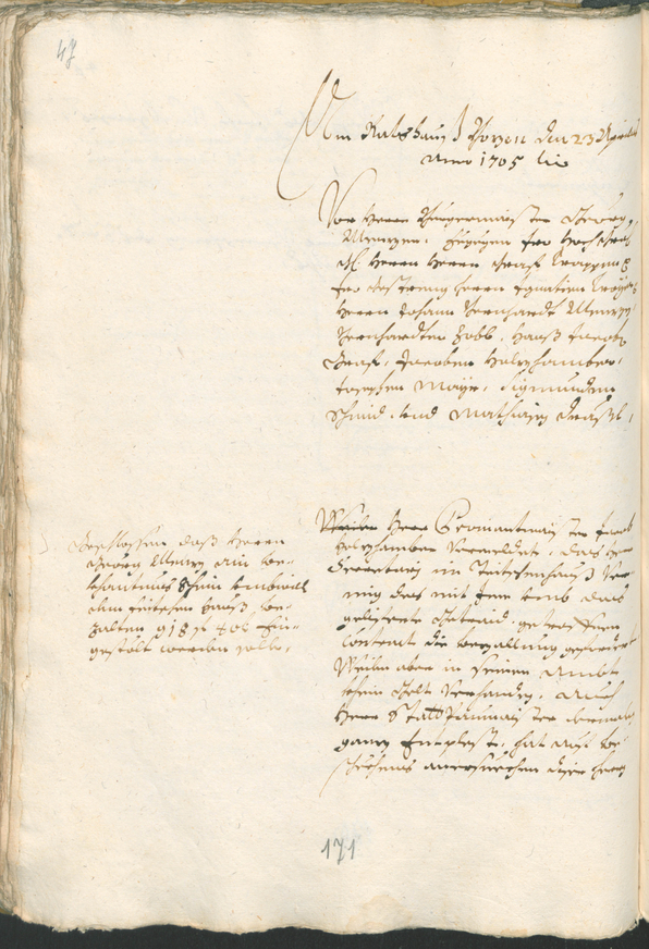 Civic Archives of Bozen-Bolzano - BOhisto Ratsprotokoll 1705/08 