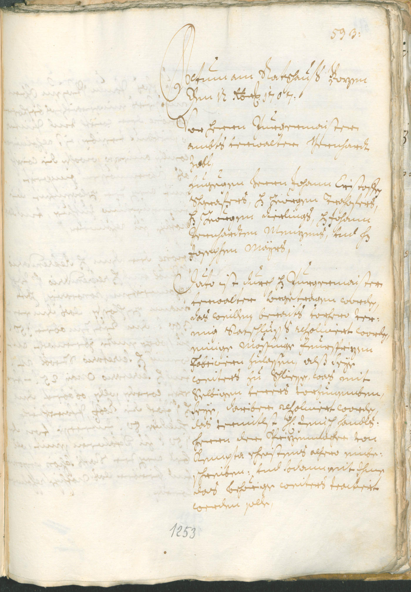 Stadtarchiv Bozen - BOhisto Ratsprotokoll 1705/08 