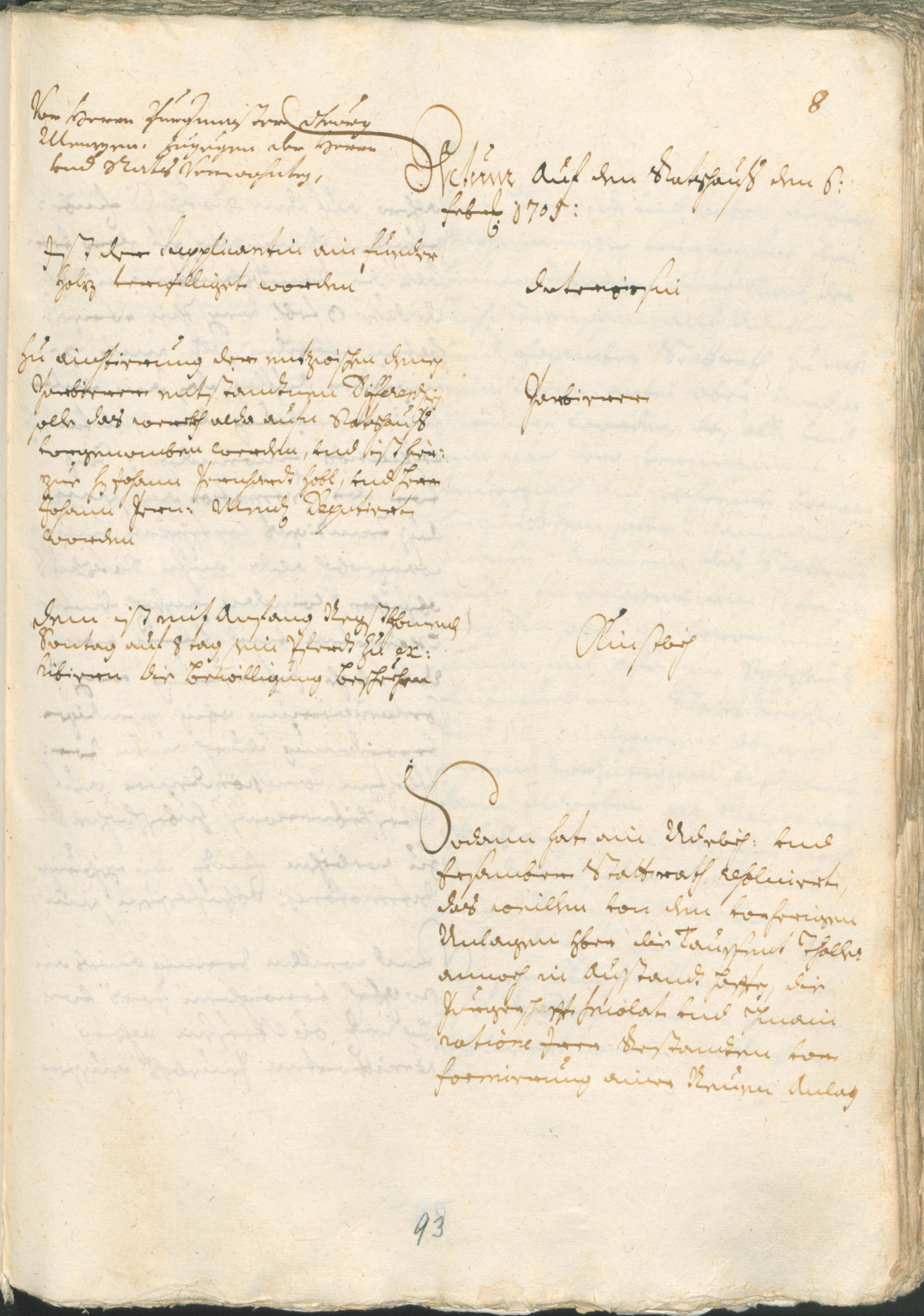 Civic Archives of Bozen-Bolzano - BOhisto Ratsprotokoll 1705/08 