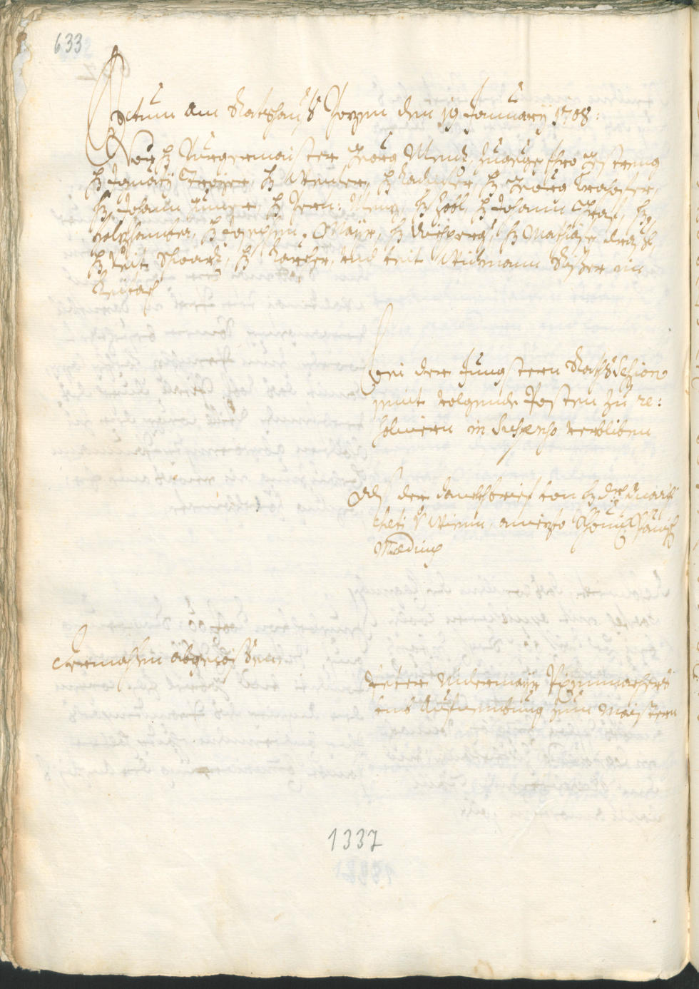 Stadtarchiv Bozen - BOhisto Ratsprotokoll 1705/08 