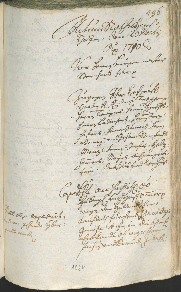 Stadtarchiv Bozen - BOhisto Ratsprotokoll 1708/11 