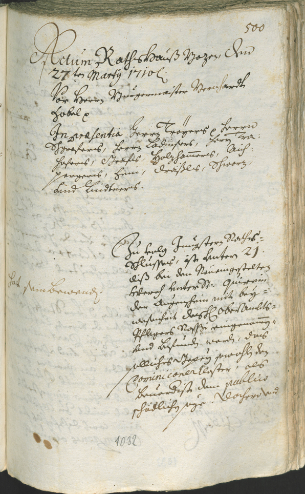 Civic Archives of Bozen-Bolzano - BOhisto Ratsprotokoll 1708/11 