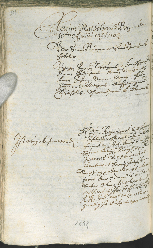 Civic Archives of Bozen-Bolzano - BOhisto Ratsprotokoll 1708/11 