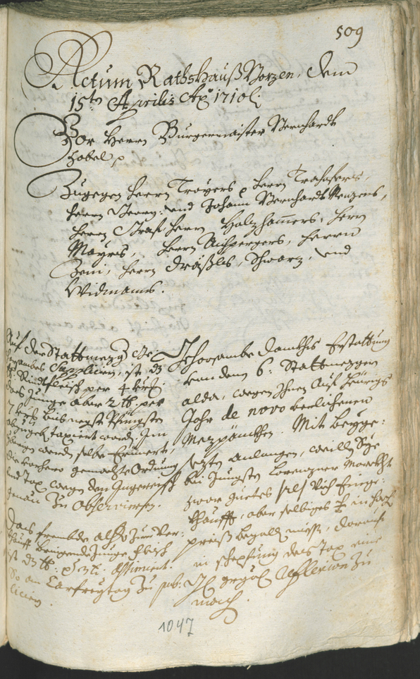 Civic Archives of Bozen-Bolzano - BOhisto Ratsprotokoll 1708/11 