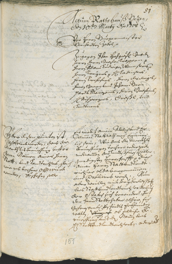 Civic Archives of Bozen-Bolzano - BOhisto Ratsprotokoll 1708/11 